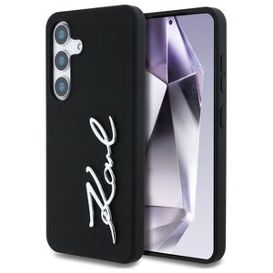 Etui Karl Lagerfeld Silicone Metal        Signature Logo Samsung Galaxy S25 czarny