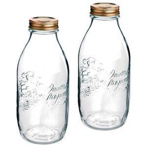 Saftflaske Quattro Stagioni 1 ltr Ø9,4x22,6 cm med Låg, 12 stk/krt 14002604 8004360898064