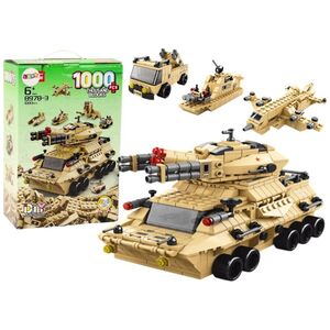 LeanToys Zestaw Klocków Czołg Wojskowy Militarny Piaskowy 1000 El