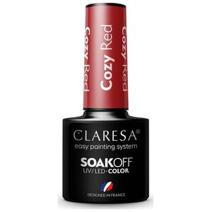 Claresa Claresa Soak Off UV/LED Color lakier hybrydowy Cozy Red 5g