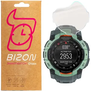 Bizon Glass Watch Film Sun Garmin Instinct 3 50 mm [2 PACK]
