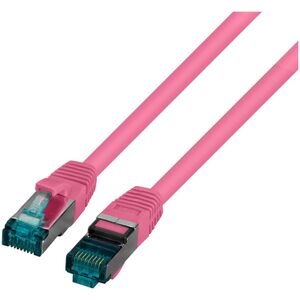 EFB EFB RJ45 Patchkabel S/FTP Cat6A LSZH Magenta Laenge 0,25m 4x2xAWG27/7 nach TIA/EIA568B geschirmt Uebertragungsstandards 10Gbit