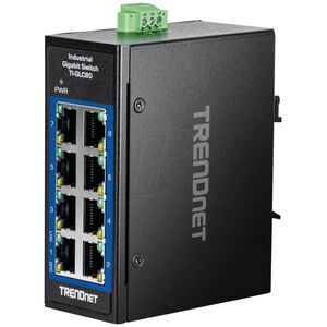 Switch TRENDnet TRENDnet 8-Port Industrial Gigabit DIN-Rail Mini Switch