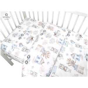 MimiNu MIMINU Σετ κρεβατιού 2 τμχ - Pilots Blue, 100x135, 60x40 cm 14190339 5907501440630