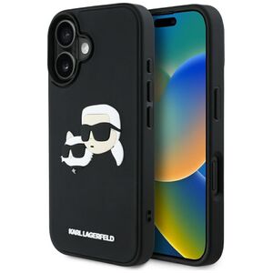 Etui Karl Lagerfeld HC 3D Rubber Double   Heads do iPhone 16 czarny