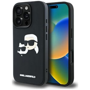 Etui Karl Lagerfeld HC 3D Rubber Double   Heads do iPhone 16 Pro Max czarny