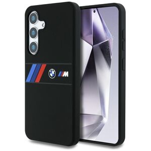 Etui BMW Silicone Middle Tricolor         Stripes MagSafe do Samsung Galaxy S25 czarny