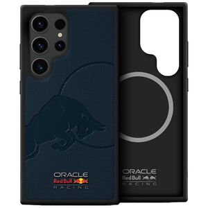 Etui Red Bull Leather Meshed Debossed     Bull MagSafe do Samsung Galaxy S25 Ultra granatowy