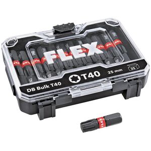 25-piece set of impact tips FLEX DB T40