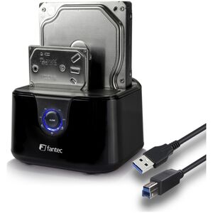 Σταθμός σύνδεσης Fantec FANTEC DS-X2U3-Glanz - Bis zu 2x 6,35cm 2,5Zoll and/oder bis zu 8,89cm 2x 3,5Zoll SATA HDD Klon & Dockingstation 13929453 4250273424942