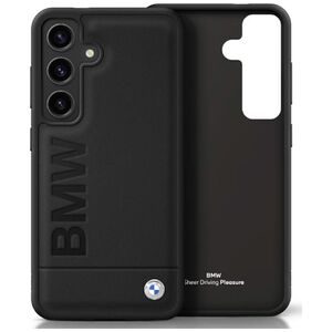 BMW Leather Big Wordmark Case for Samsung Galaxy S25+ Black