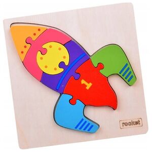 Rakieta Puzzle drewniane Edukacyjna układanka dla dziecka ZA5370