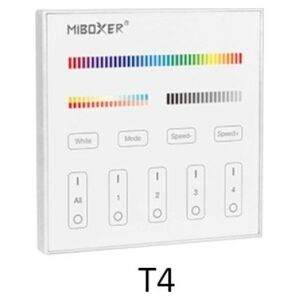 PILOT ŚCIENNY DO STEROWNIKÓW OŚWIETLENIA LED T4 2.4 GHz, MONO, CCT, RGB, RGBW, RGBCCT (RGBWW) MiBOXER