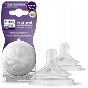 Philips Philips AVENT Natural Response SCY965/02 Anti-colic teats with Flow 5 teats, Orthodontic, Anti-colic valve, 2 pc(s)