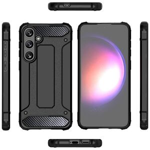 Hybrid Armor etui na Samsung Galaxy S24 FE pancerny hybrydowy pokrowiec - czarne
