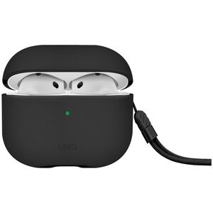UNIQ Lyden DS - etui  ze sztucznej skóry do AirPods 4 czarne - Gwarancja bezpieczeństwa. Proste raty. Bezpłatna wysyłka od 170 zł.
