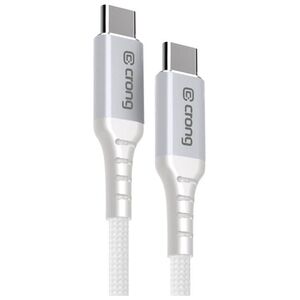 Crong Armor Link - Kabel 60W PD 3A USB-C do USB-C 150cm (biały)