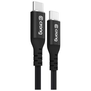 Crong Soft Link - Kabel 100W PD 5A USB-C do USB-C 25cm (czarny)