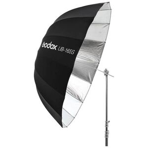 Zestaw studyjny GODOX Parasolka studyjna fotograficzna Godox UB-165S paraboliczna srebrna 165cm
