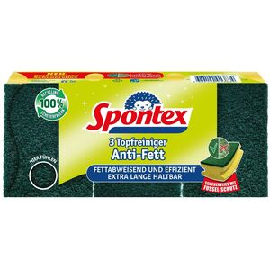 Spontex Spontex Topfreiniger Anti-Fett x3 mit Recyclingfasern 13341628 3384120013834