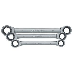 Gedore Gedore Red double ring ratchet wrench set 6 pieces - SW8-19mm 3300898