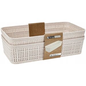 Plastikowe koszyki do organizacji, 25 x 13,5 x 6 cm, 2 szt.