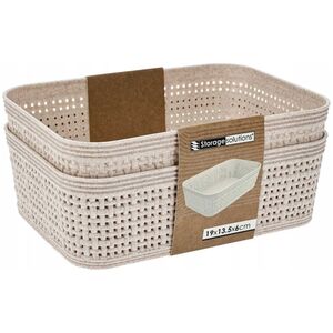 Plastikowe koszyki do organizacji, 19 x 13,5 x 6 cm, 2 szt.