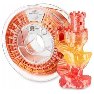 SPECTRUM Tisková struna (filament) PLA SILK RAINBOW 1.75mm FIRE RED 1kg