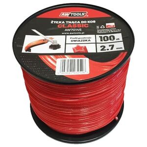 AWTools Żyłka tnąca Classic 2,4mm 100m kwadrat (AW70141)