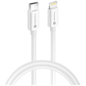 Kabel USB ForCell FORCELL F-ENERGY C901 kabel Typ C do Lightning MFi PD 3A 30W 1 m biały
