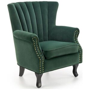 Halmar Fotel do salonu TITAN VELVET ciemnozielony