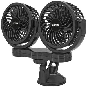 AMiO Wentylator wiatrak samochodowy z przyssawką 24v amio-03011