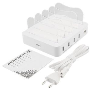 Deltaco Įkroviklis DELTACO φορτιστής 4x USB-A, 1,5m, baltas / USB-AC155 13412489 7333048030771