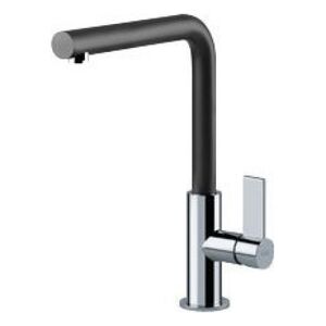 Franke Plautuvės maišytuvas Franke BAT Neptune-Evo βρύση κουζίνας, be ištraukiamo dušelio, chrome/juoda 13440728 7612981602987