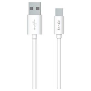 Καλώδιο δεδομένων Fonex USB σε Type-C 25W 1m By Fonex White 13452821 8026386216912