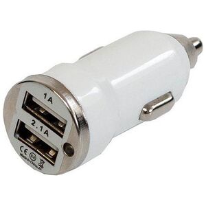 Toti Toti T-CC22 Dual USB φορτιστής αυτοκινήτου με καλώδιο lightning 2.1A (Baltas) 13461062 4779040333626