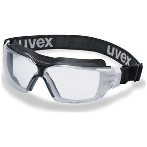 Uvex Apsauginiai akiniai Uvex CX2 Sonic, skaidri panoraminė linzė, supravision extreme (nesibraižantys ir nerasojantys) padengimas, guminė juostelė, juoda/balta, smūgio atsparumo kl dėžutėje 1 vnt 13860170 4031100000000