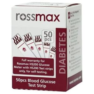 Rossmax Rossmax testo juostelės HS200 kraujo gliukozės matuokliui 13913125 4715139001991