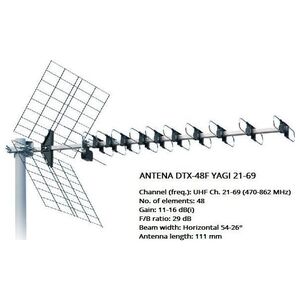Antena RTV Iskra Antena DTX-48F Yagi 21-69 Black Black