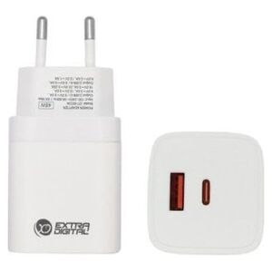 Extra Digital φορτιστής Kroviklis EXTRA DIGITAL GaN USB Type-C, USB Type-A: 45W, PPS 14072095 9990000230327