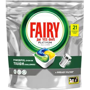 Fairy Fairy indaplovių tabletės Platinum All In One Lemon, 126 vnt.