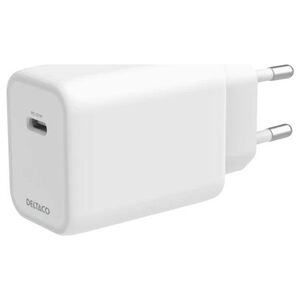USB-C GaN įkroviklis DELTACO, 67 W, GaN, 1x USB-C, PPS, baltas / USBC-GAN05 / 1902901