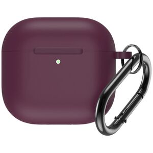 Silicone Airpods Case with hook - AirPods 4 burgundy