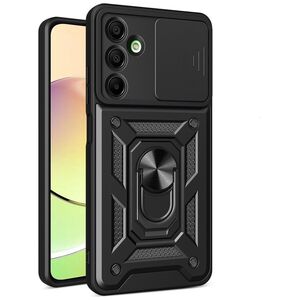 Etui pancerne Hybrid Armor Camshield z osłoną aparatu i metalowym ringiem do Samsung Galaxy A16 / A16 5G - czarne