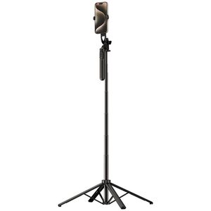 Selfie stick Hurtel Selfie stick WH181-Y1S Τηλεσκοπικό τρίποδο 1,75m κράμα αλουμινίου με θήκη τηλεφώνου - Μαύρο 14146933 5907769360640