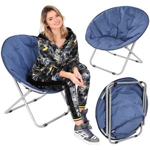FOTEL CAMPINGOWY MOON 82x68x79CM GRANATOWY ENERO CAMP