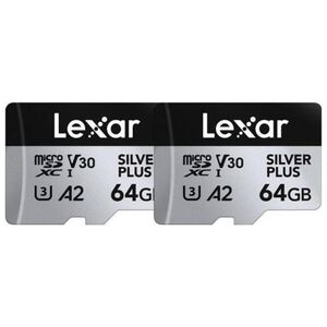 Karta Lexar Lexar microSDXC Professional SILVER Plus UHS-I/U3/A2/4K R205/W100 (V30) 64GB - 2pack