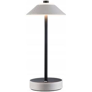 Lampka stołowa akumulatorowa PELLINI  LED DIM USB-C 2W 300lm 3000K-6500K IP44 beżowy / czarny matowy / skóra / metal