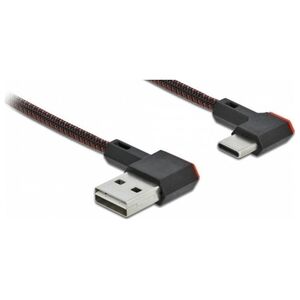 Kabel USB Delock KABEL USB-C(M)->USB-A(M) 2.0 0.2M KĄTOWY PRAWO CZARNY DELOCK