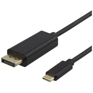 Deltaco USB-C - Καλώδιο DisplayPort Καλώδιο USB DELTACO 4K UHD, paauksuotos jungtys, 2m, juodas / USBC-DP200-K / R00140015 13026765 7333048053077